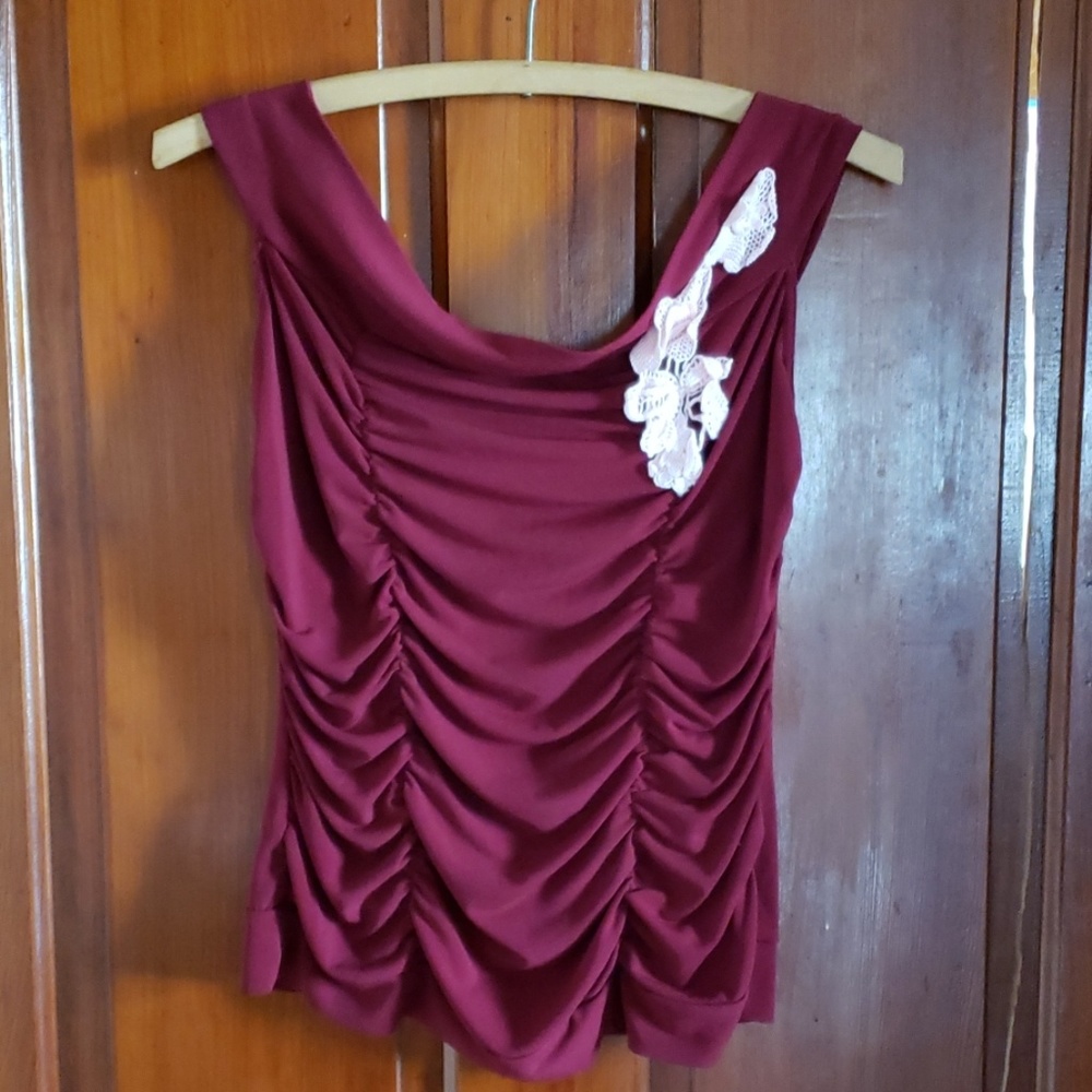 Big Flirt Sexy Ruched Top Blouse